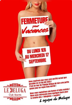 En VACANCES du 1er au 17 Septembre.
